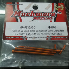 MR-FZV2ASO FLETA ZX V2 Case & Timing Cap Aluminum Screws Orange 6pcs