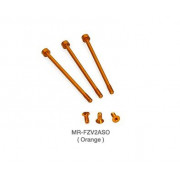 MR-FZV2ASO FLETA ZX V2 Case & Timing Cap Aluminum Screws Orange 6pcs