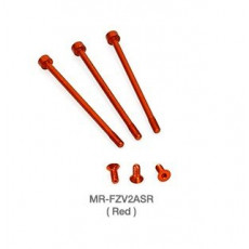 MR-FZV2ASG FLETA ZX V2 Case & Timing Cap Aluminum Screws Red 6pcs