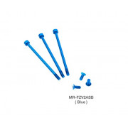 MR-FZV2ASG FLETA ZX V2 Case & Timing Cap Aluminum Screws Blue 6pcs