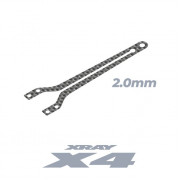 301072 XRAY X4 Graphite Upper Deck - Split Front 2.0mm