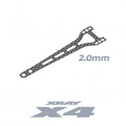 301073 XRAY X4 Graphite Upper Deck - Split Rear 2.0mm