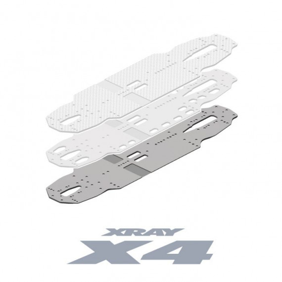 301012 XRAY X4 2.0mm Alu Solid Chassis - Swiss 7075 T6