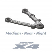 303180-M XRAY X4 CCF Carbon Fiber Fusion Rear Lower Arm - Meidum - Right