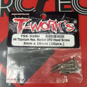 T-Work's TSS-U 64 Titanium M3 Hex. Socket UFO Head Screw